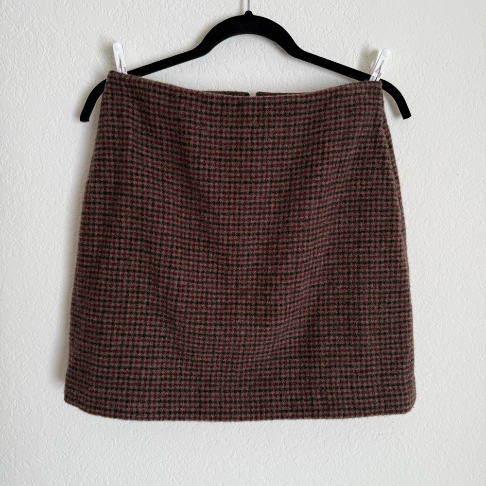 UNIQLO Brown Mini Wool Skirt